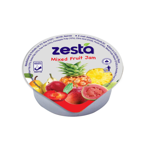 ZESTA MIXED FRUIT JAM TUBS 20G